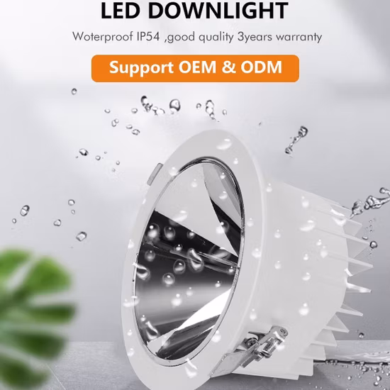Luces empotradas antideslumbrantes impermeables de Downlight IP65 LED del cuarto de baño abajo