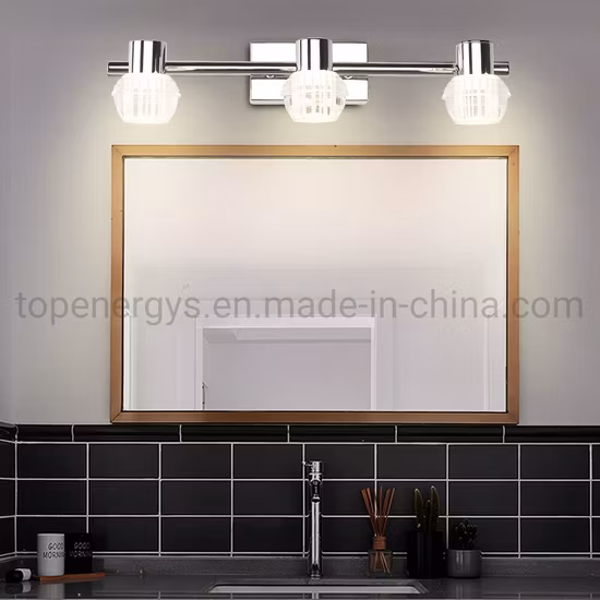 Luz LED para tocador, lámpara de baño, espejo de maquillaje para dormitorio, luces de acero inoxidable, acrílico, iluminación de pared impermeable, 32cm, 54cm